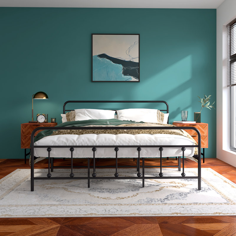 Andover Mills™ Ashburton 40" Standard Modernism Metal Bed Frame with